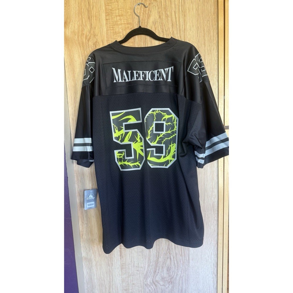 Disney Parks WDW 2026 Maleficent Football Jersey Adult Size Large NWT